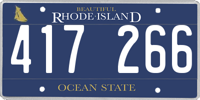 RI license plate 417266
