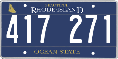 RI license plate 417271