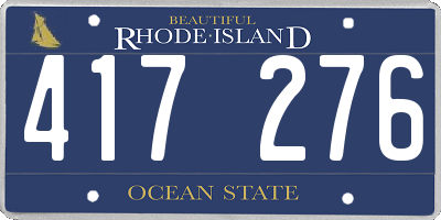 RI license plate 417276