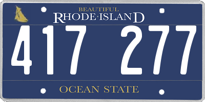 RI license plate 417277