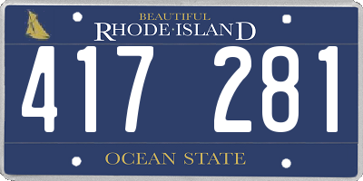 RI license plate 417281