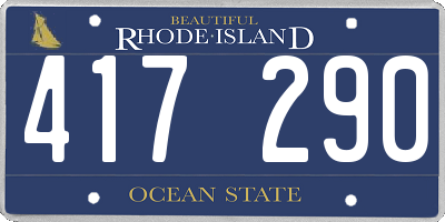 RI license plate 417290