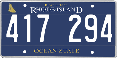 RI license plate 417294
