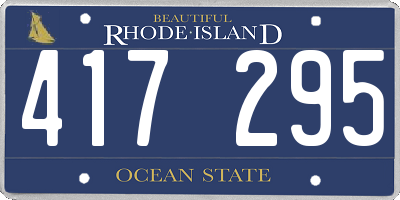 RI license plate 417295