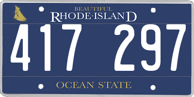 RI license plate 417297