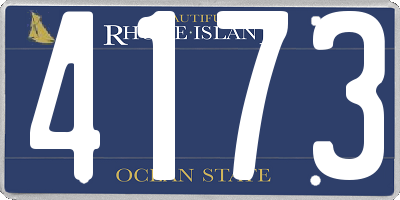 RI license plate 4173