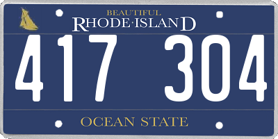 RI license plate 417304