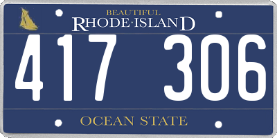 RI license plate 417306