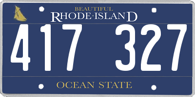 RI license plate 417327