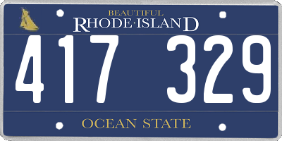 RI license plate 417329