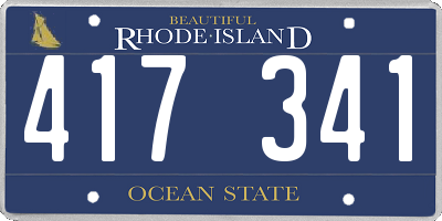 RI license plate 417341