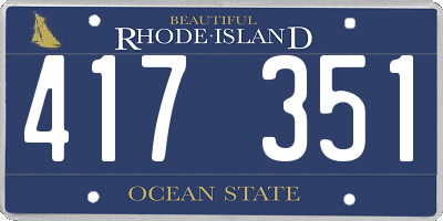 RI license plate 417351