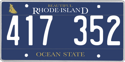RI license plate 417352