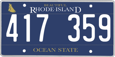 RI license plate 417359