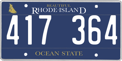 RI license plate 417364