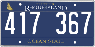 RI license plate 417367