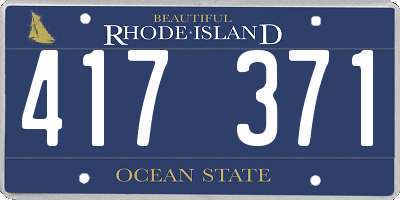 RI license plate 417371