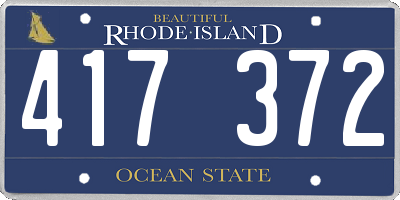 RI license plate 417372