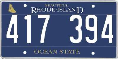 RI license plate 417394