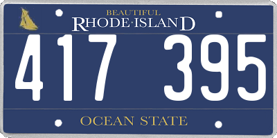 RI license plate 417395