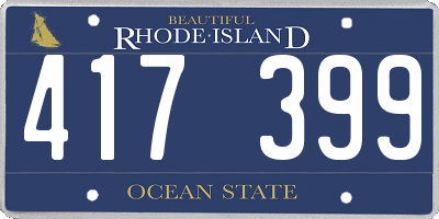 RI license plate 417399