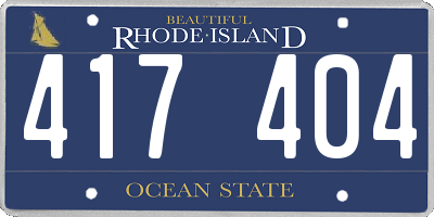 RI license plate 417404