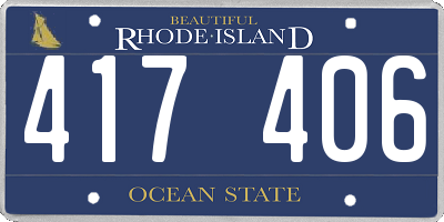 RI license plate 417406