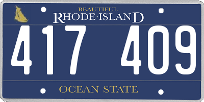 RI license plate 417409