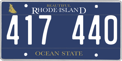 RI license plate 417440