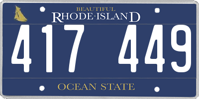 RI license plate 417449