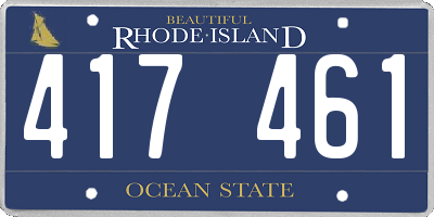 RI license plate 417461