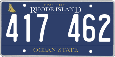 RI license plate 417462