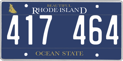 RI license plate 417464