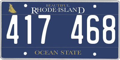 RI license plate 417468