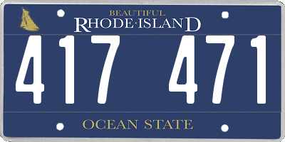 RI license plate 417471