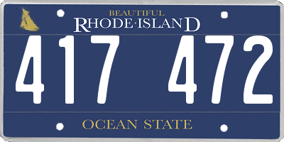 RI license plate 417472