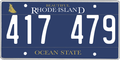 RI license plate 417479