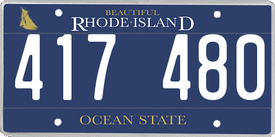 RI license plate 417480