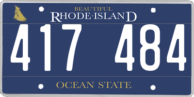 RI license plate 417484