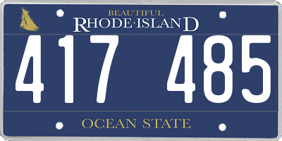 RI license plate 417485