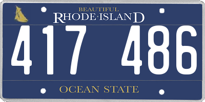 RI license plate 417486