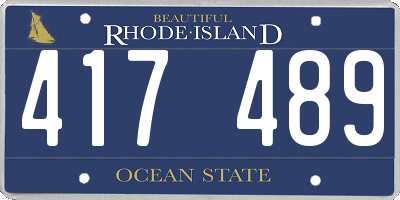 RI license plate 417489