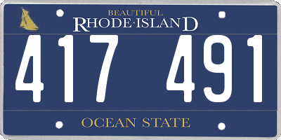 RI license plate 417491