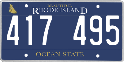 RI license plate 417495