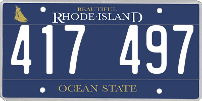 RI license plate 417497