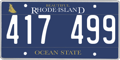 RI license plate 417499