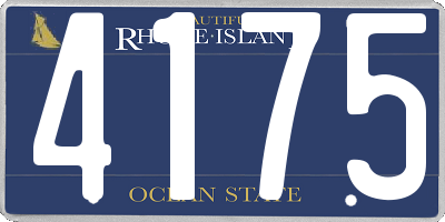RI license plate 4175