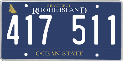 RI license plate 417511