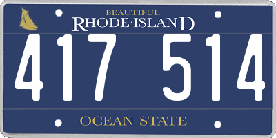 RI license plate 417514
