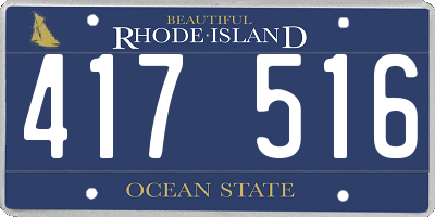 RI license plate 417516